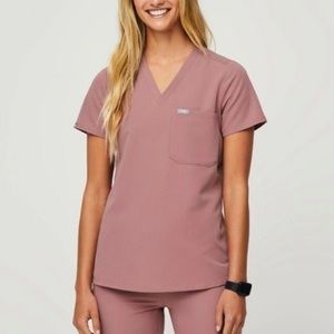 Figs Scrub Set - Catarina top & Tall Yola Pant in mineral mauve